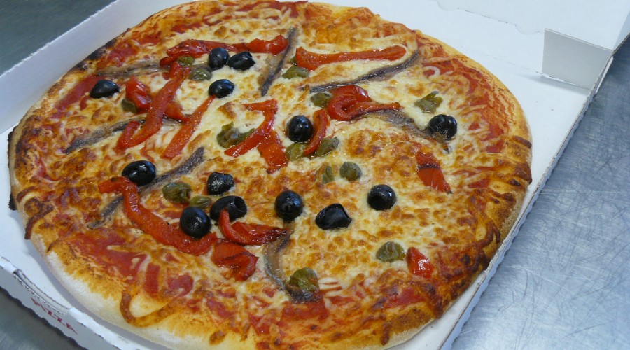 Notre pizza Napoli a base de poivrons